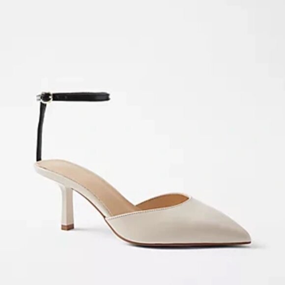Ann Taylor Shoes - New Ann Taylor Cream and Black Slingback Heels